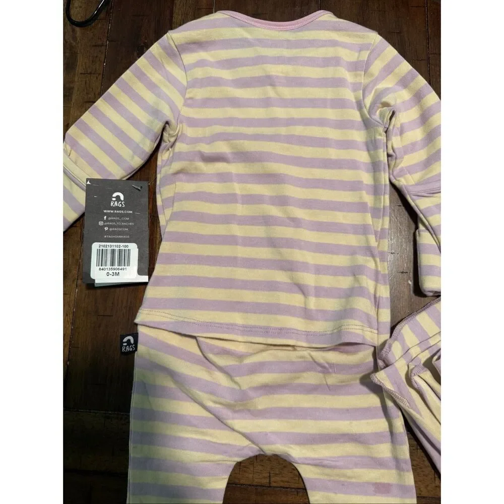 RAGS Newborn Gift Bundle Essentials Peekabooty™ Newborn Bundle - Orchid Stripe